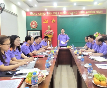 Đoàn kiểm tra số 8 - Kiểm tra chéo công tác nghiệp vụ tại Viện KSND huyện Mỹ Đức